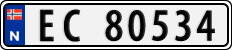 License plate of Norway, Cars
