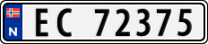 License plate of Norway, Cars