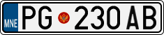 License plate of Montenegro, Trailers