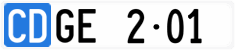 License plate of Switzerland, Diplomatic