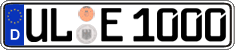 German license plate, Regular plates