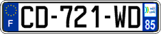 French license plate, SIV (ordinary)