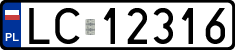 License plates of Poland, Regular car plates