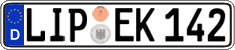 German license plate, Regular plates