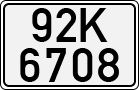 License plate of Vietnam, Cars