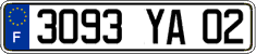 French license plate, FNI