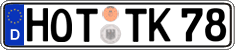 German license plate, Regular plates