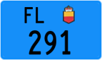 License plate of Liechtenstein, Work and fire vehicles (blue)