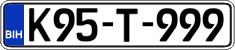 License plate of Bosnia and Herzegovina, Regular plates