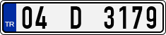 License plate of Turkey, Regular plates