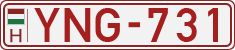 license plates of Hungary, Slow vehicles (red) (1990)