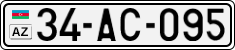 License plate of Azerbaijan, Cars