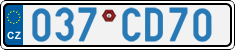 License plate of the Czech Republic, Diplomatic