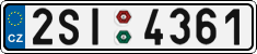 License plate of the Czech Republic, Cars (2001)