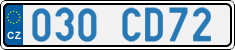 License plate of the Czech Republic, Diplomatic