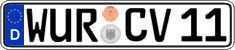 German license plate, Regular plates