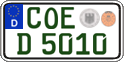 German license plate, Regular plates