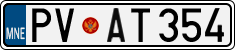 License plate of Montenegro, Cars
