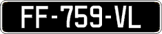French license plate, SIV (oldtimers)