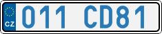 License plate of the Czech Republic, Diplomatic