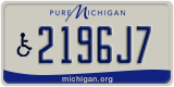 Michigan, Vehicles for disabled persons (1234A5)