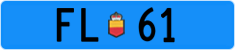 License plate of Liechtenstein, Work and fire vehicles (blue)