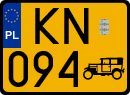 License plates of Poland, Oldtimers