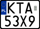 License plates of Poland, Special vehicles and motorcycles