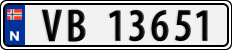License plate of Norway, Cars