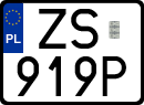 License plates of Poland, Special vehicles and motorcycles
