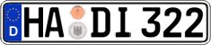 German license plate, Regular plates