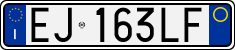 License plate of Italy, Cars (1994 year series)