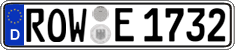 German license plate, Regular plates