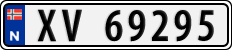 License plate of Norway, Cars