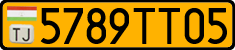 License plate of Tajikistan, Public transport (2009)