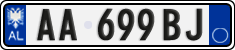 License plate of Albania, Cars (2011)