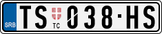 License plate of Serbia, Cars