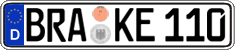 German license plate, Regular plates