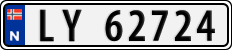 License plate of Norway, Cars