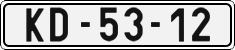 License plate of the Czech Republic, Cars (1960)