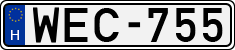 license plates of Hungary, Cars (1990)