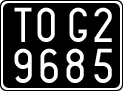 License plate of Italy, Cars (1927 year series)