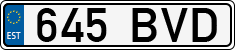 License plate of Estonia, Regular car plates