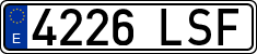 License plates of Spain, Ordinary (2000)