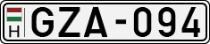 license plates of Hungary, Cars (1990)