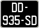 French license plate, SIV (oldtimers)