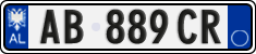 License plate of Albania, Cars (2011)