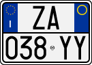 License plate of Italy, Cars (1994 year series)