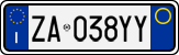 License plate of Italy, Cars (1994 year series)