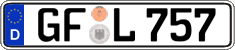 German license plate, Regular plates